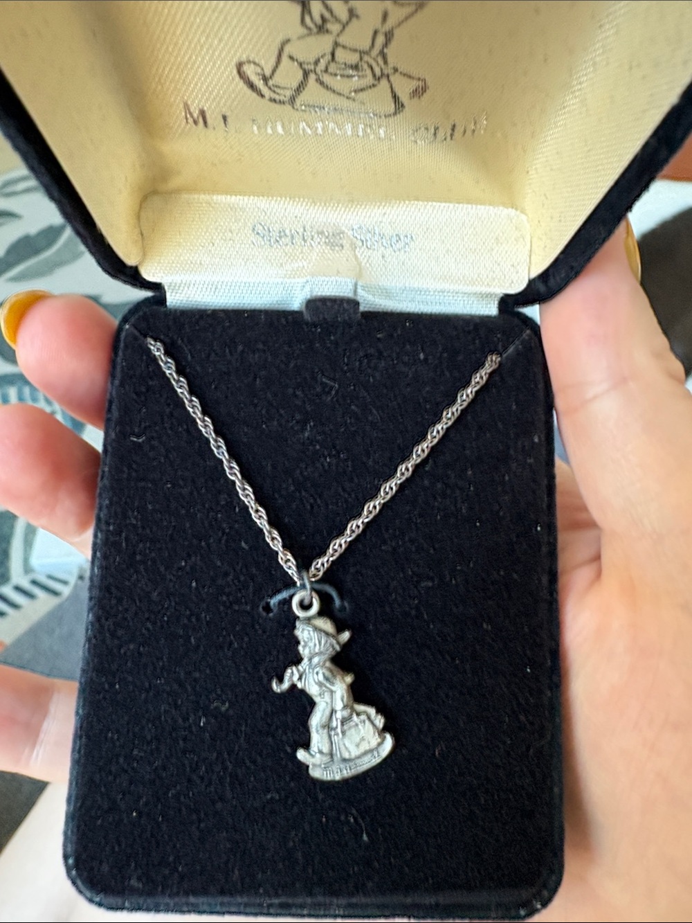 Sterling Silver Figure Pendant Necklace - Silver